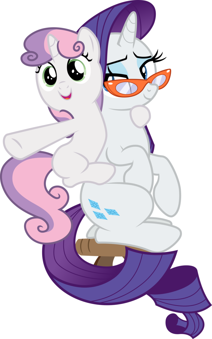 Rarity And Sweetie Belle Together By Chrzanek97 - Sweetie Belle And Rarity Vector (1024x1638)