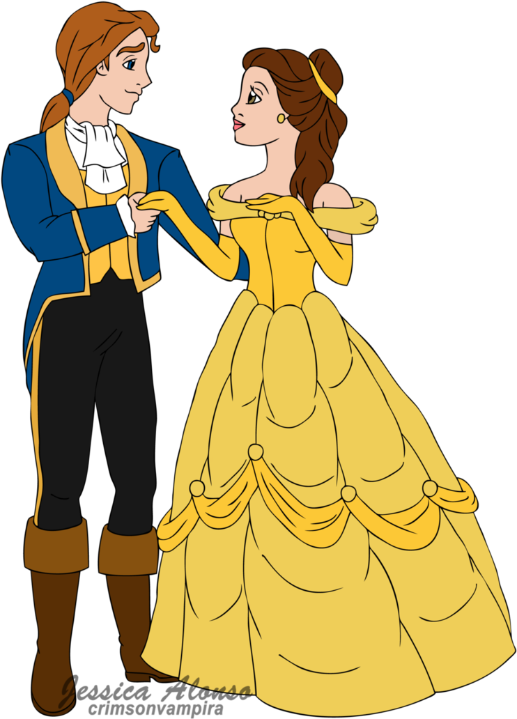 Belle And Her Prince By Crimsonvampira - Belle And Her Prince By Crimsonvampira (763x1048)