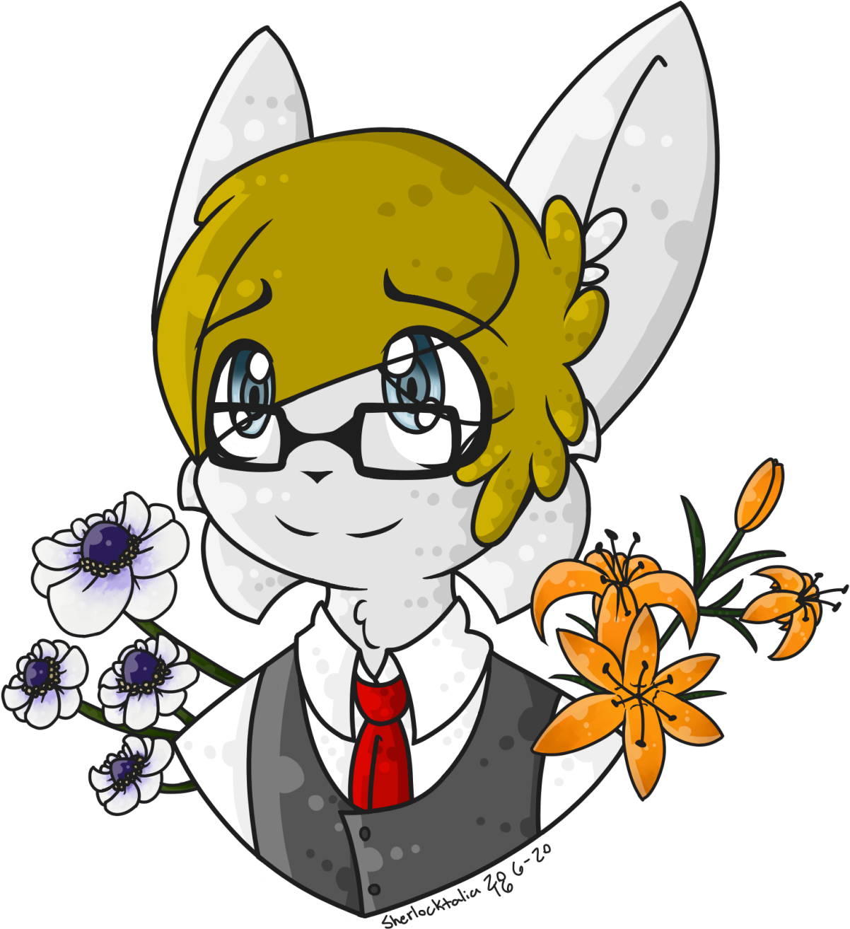 Watson Dreymoore Oc Flowers Anemone Flower Orange Lilies - Art (1280x1369)