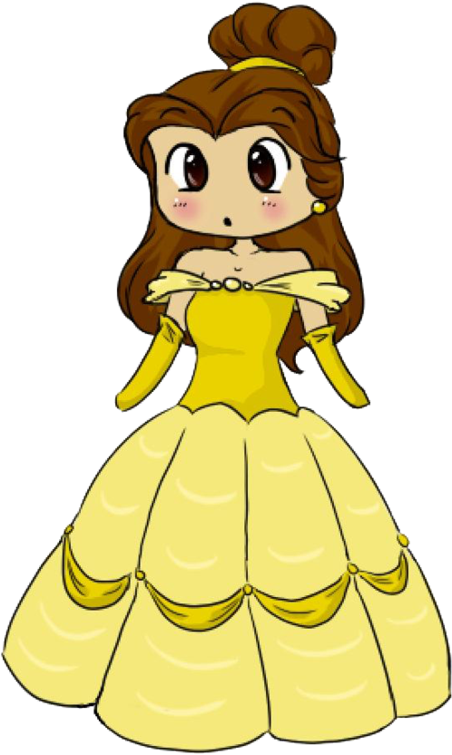 Belle Chibi By Puccanoodles2009 - Chibi Belle Beauty And The Beast (600x878)
