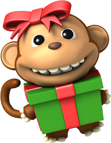 Chimp In A Box - Cartoon (512x512)