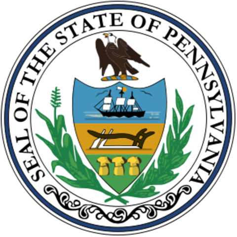 Pennsylvania Ratifies Constitution - State Seal Of Pa (480x480)