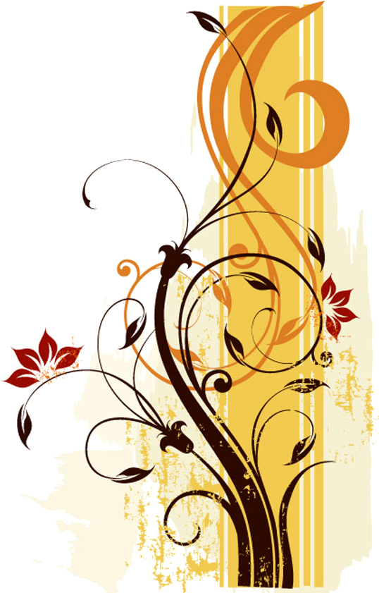 Flower Swirl Design Png - Png Vector Swirl Png (550x880)