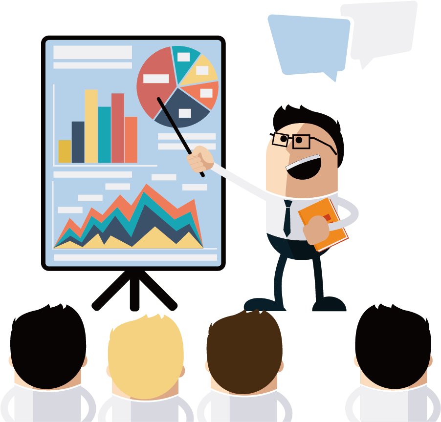 Businessperson Presentation Flat Design - Business Vector Transparent (1181x1181)