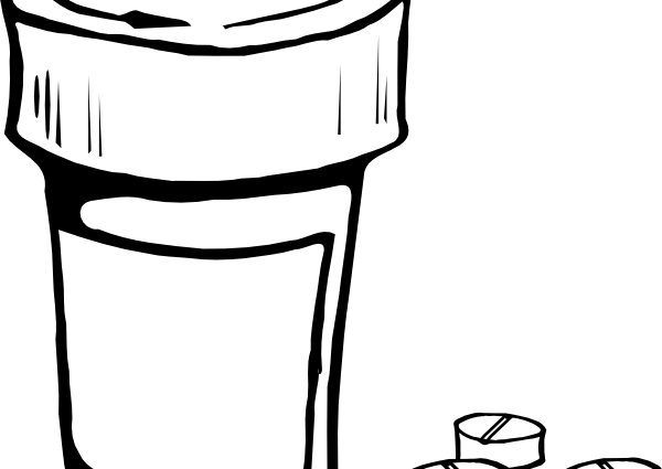 600 X 576 - Pill Bottle Clip Art (600x425)