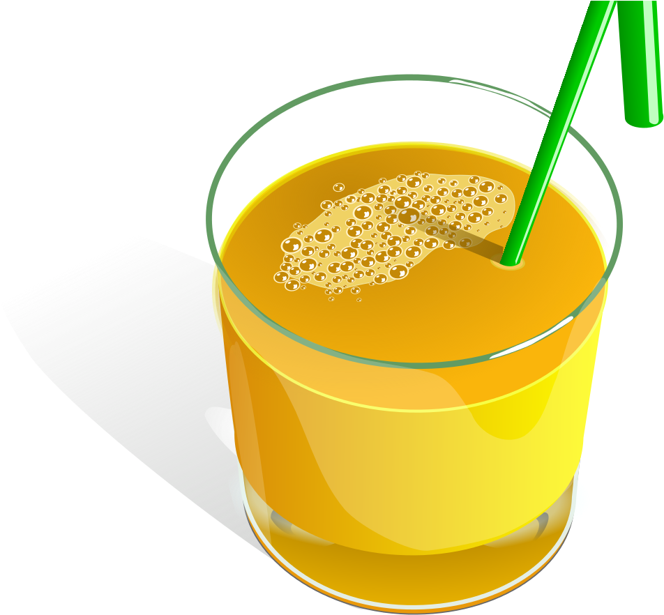 File - Orange Juice - Svg - Glass Of Juice (1280x945)
