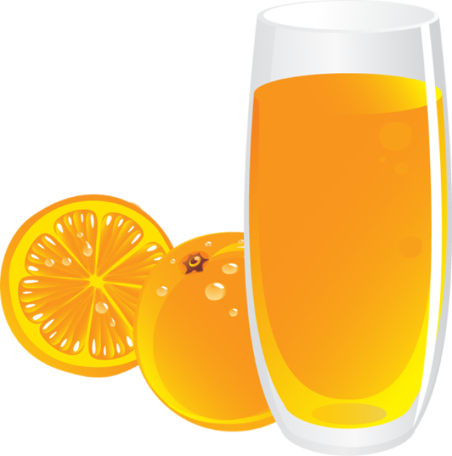 Glass Of Orange Juice Clipart - Orange Drink (639x644)