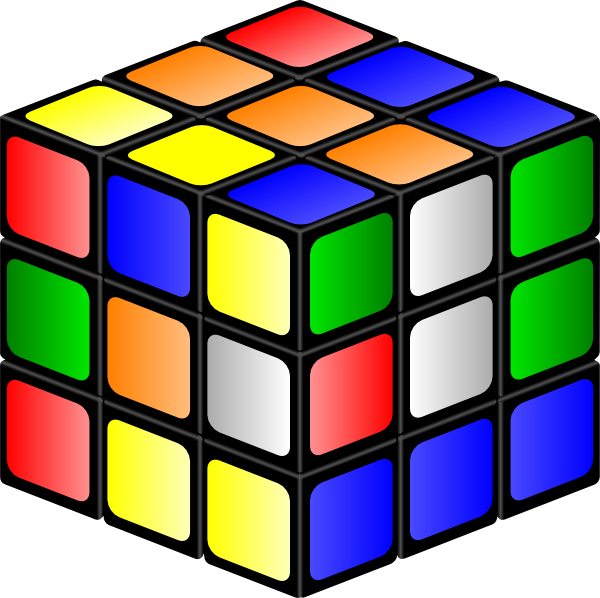 Rubik's Cube Clip Art (600x598)