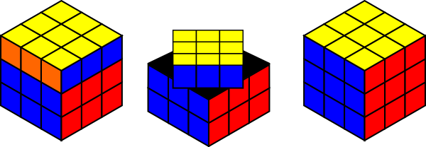 Free Vector Rubik Cube Solving Clip Art - Gif Of Solving A Rubik's Cube (600x208)