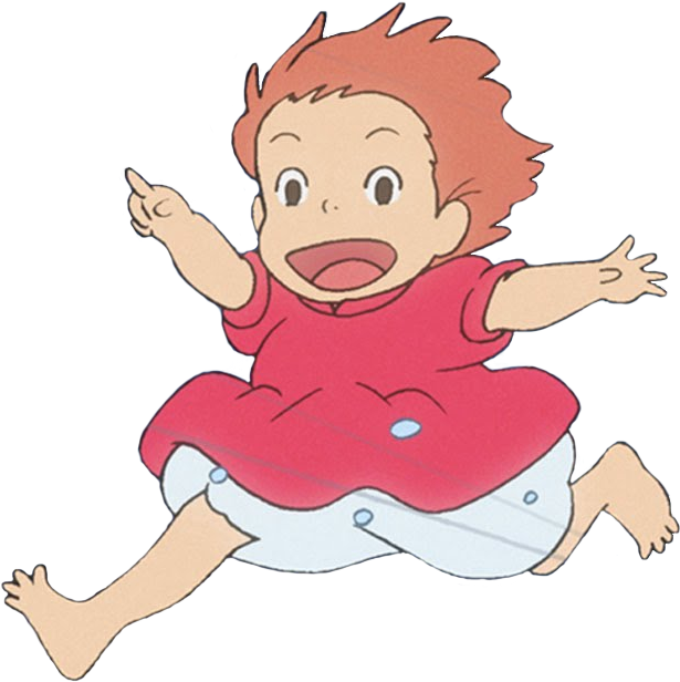 Hayao Miyazaki Released - Dessin Ponyo Sur La Falaise (845x777)