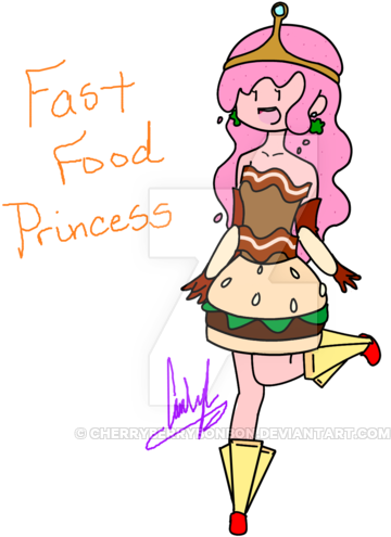 Fast Food Princess Sold By Cherryberrybonbon - Cartoon (600x508)