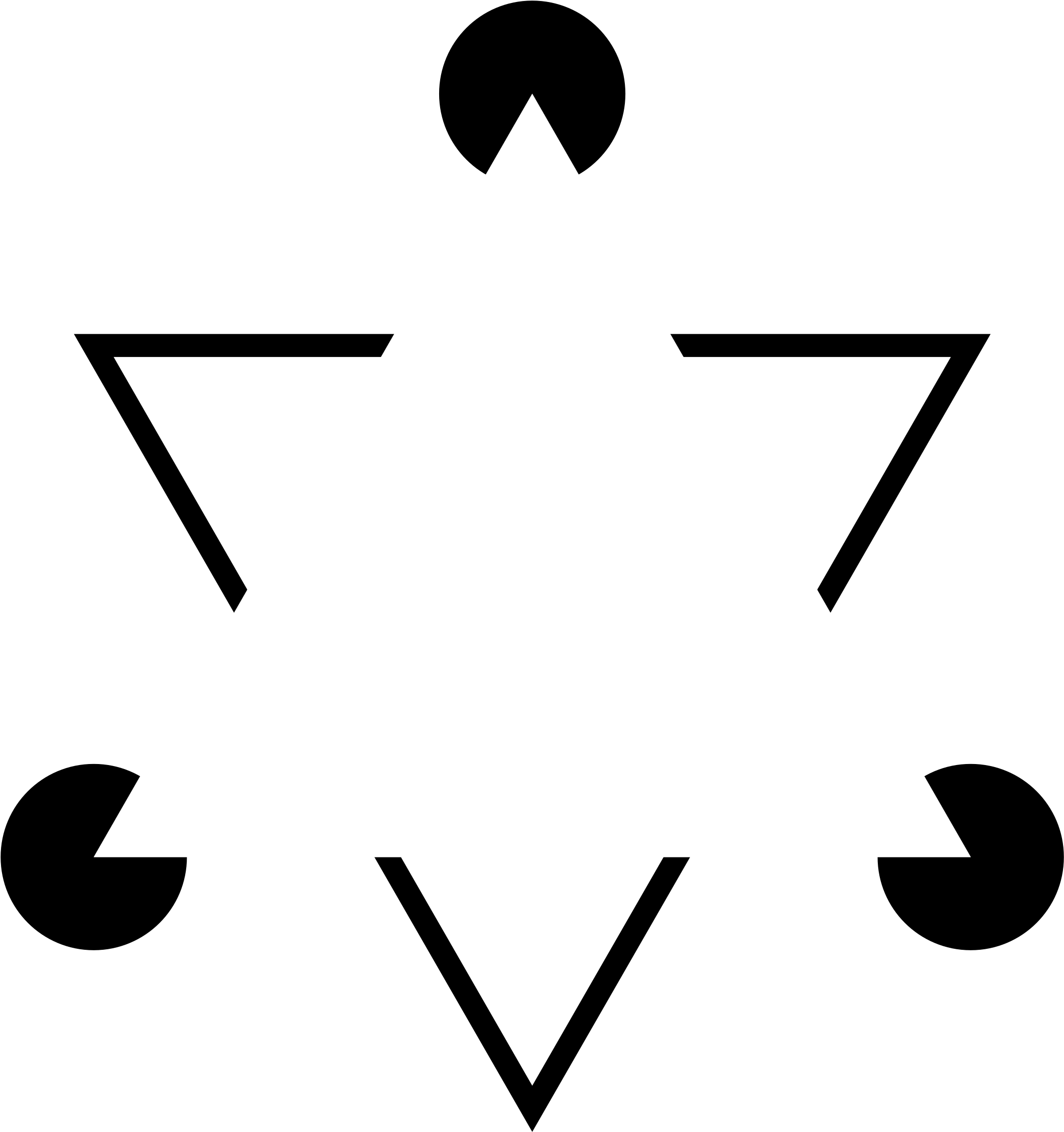 Triangle Optical Illusion - Triangle Circle Optical Illusion (2265x2400)
