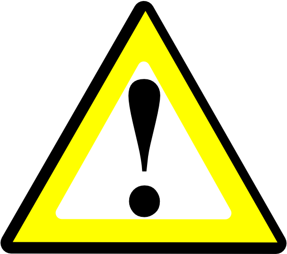 Black Yellow Warning 1 Clip Art At Clker - Caution Triangle Sign (600x532)