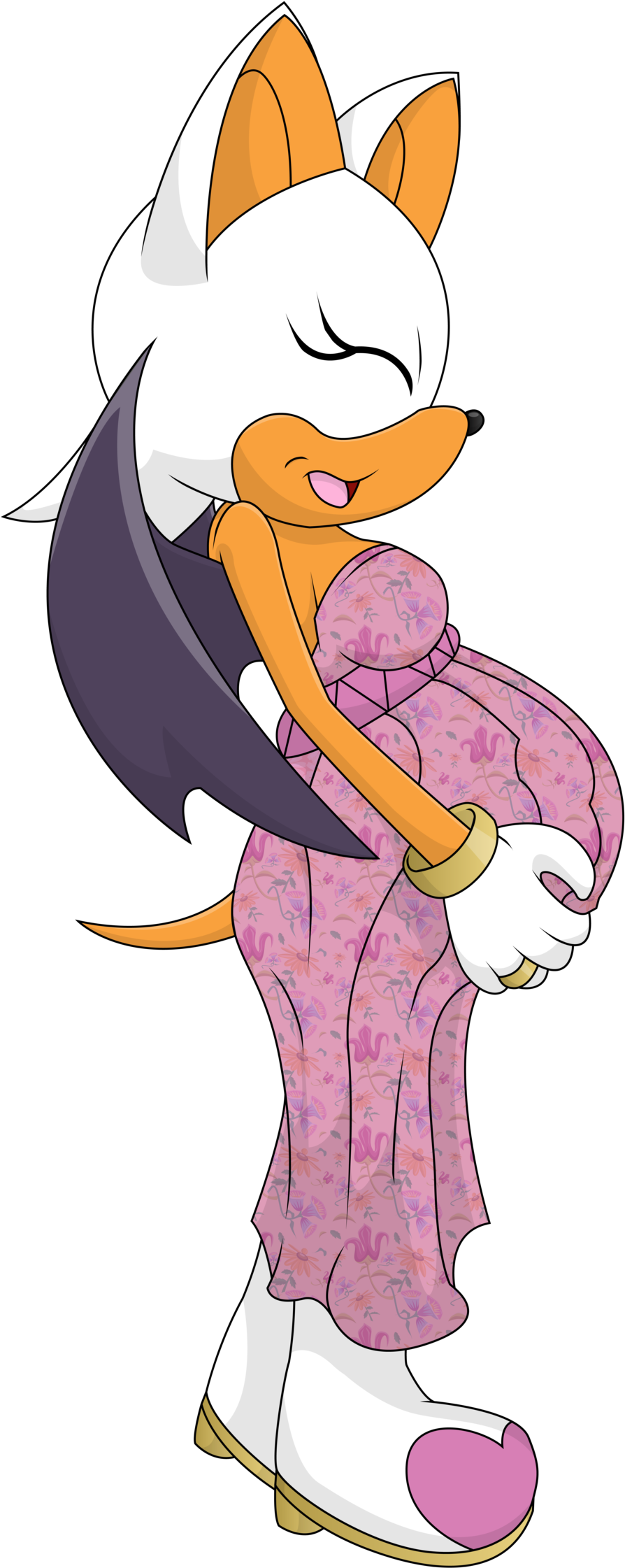 Rouge The Bat Knuckles The Echidna Cat Amy Rose Doctor - Rouge The Bat Pregnant (1024x2389)