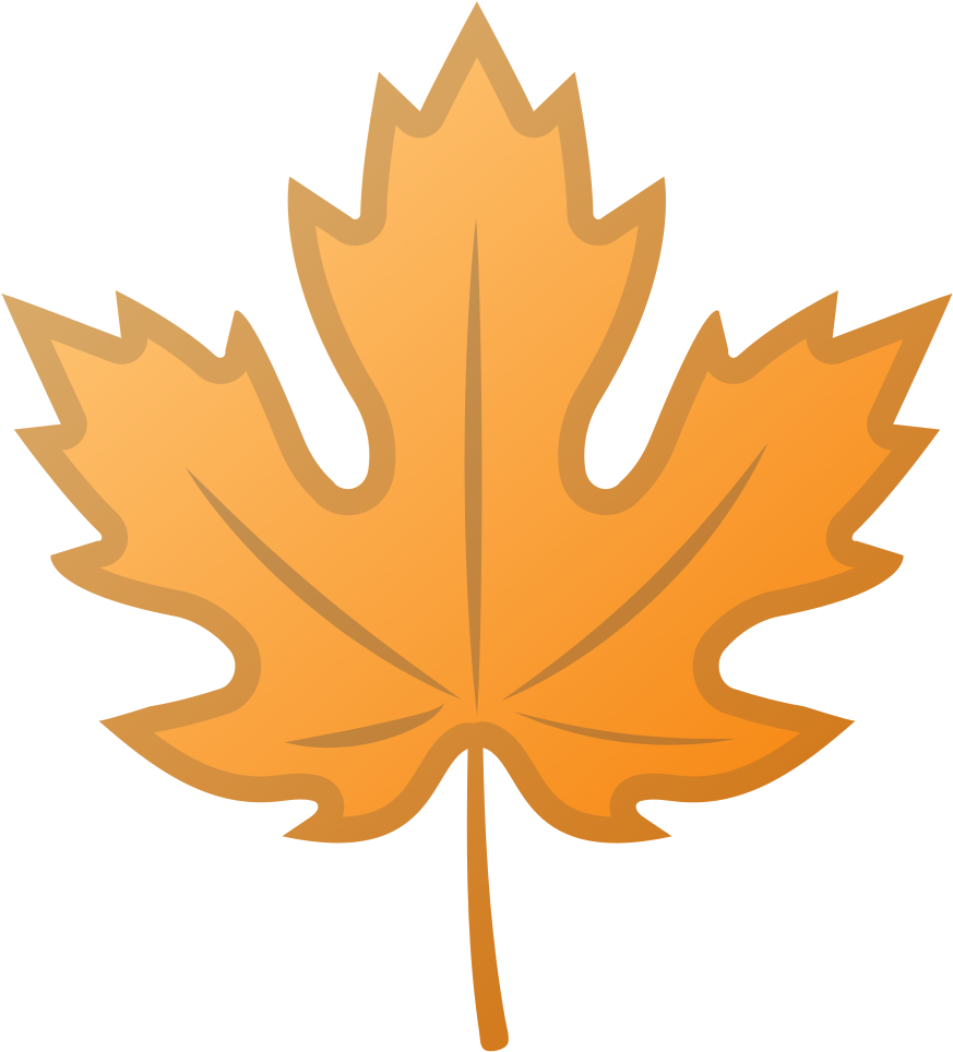 Autumn Leaves Clipart Emoji - Maple Leaf Silhouette Png (1024x1024)