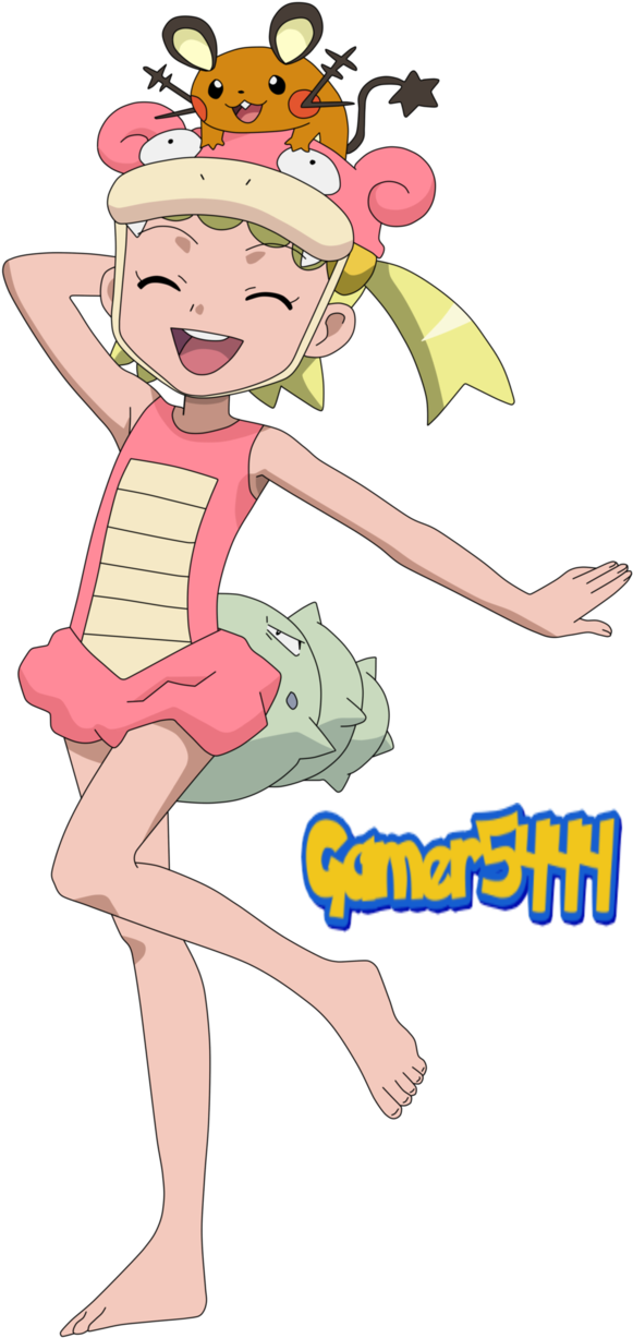Bonnie And Dedenne By Gamer5444 - Pokemon Bonnie Slowbro (630x1267)
