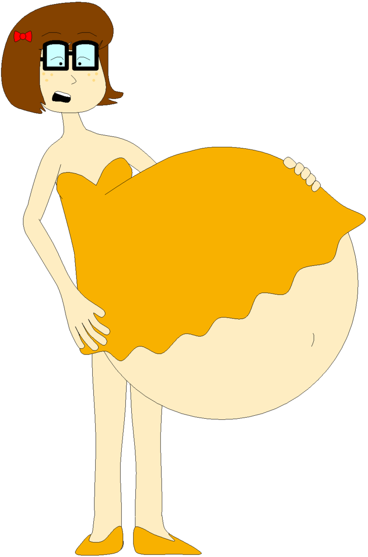Velma Feels Her Pregnant Belly By Angry-signs - Velma Feels Her Pregnant Belly By Angry-signs (989x1498)