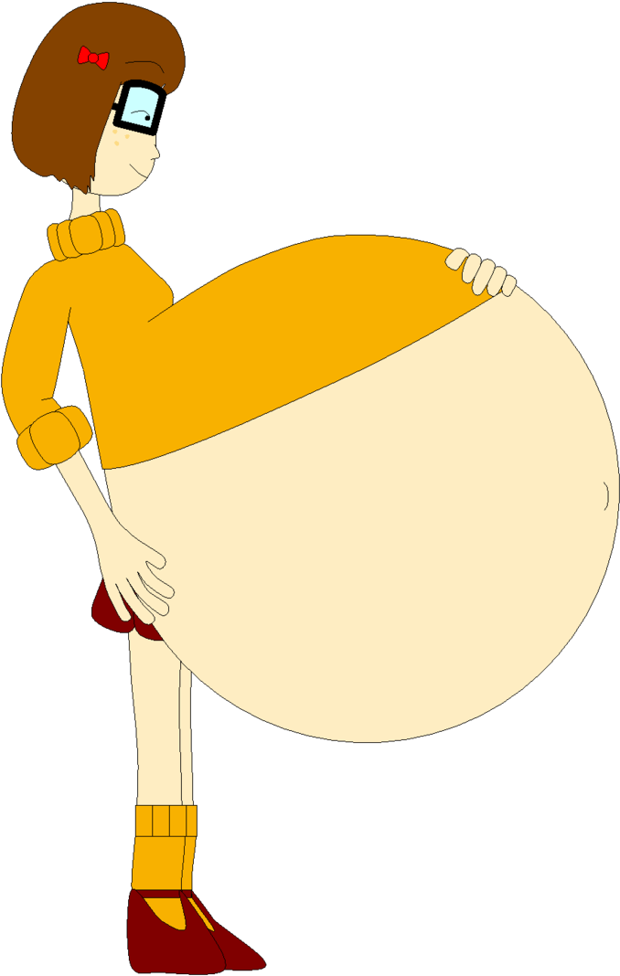 Velma Dinkley Looks At Her Pregnant Belly By Angry-signs - Velma Dinkley (742x1077)