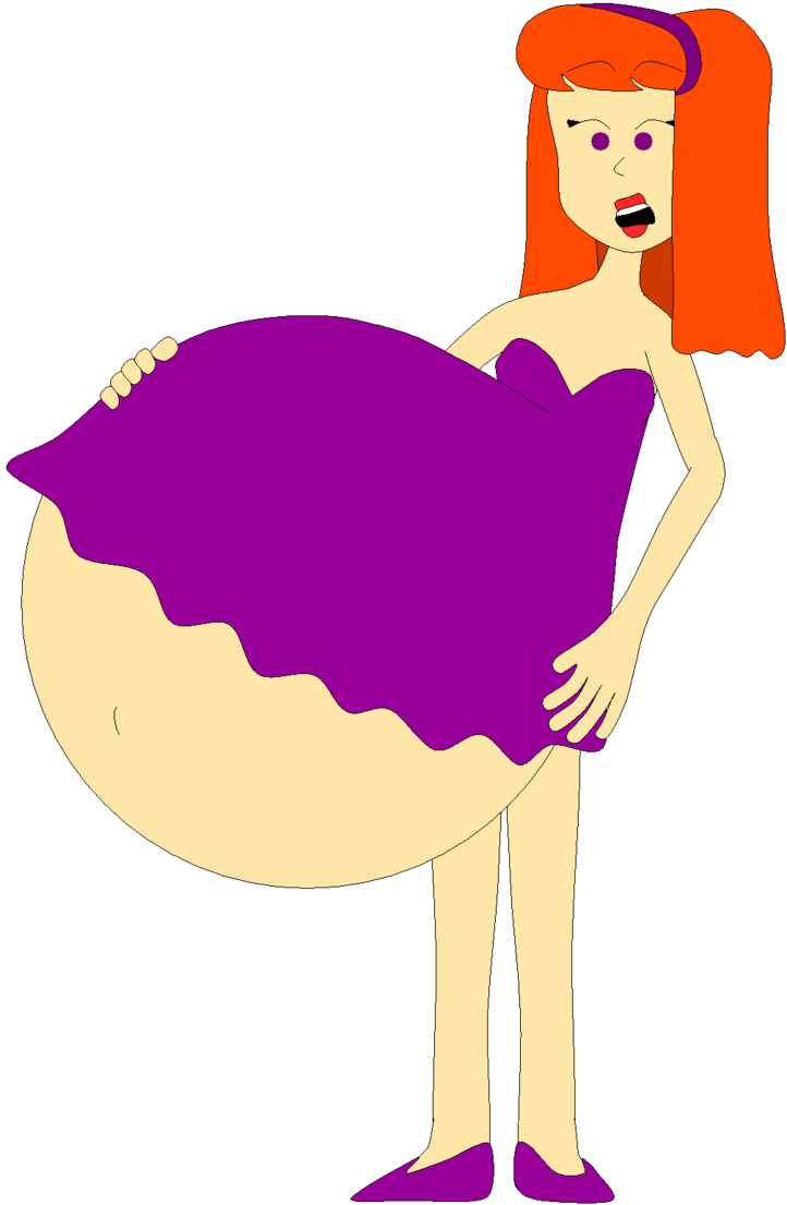 Daphne Feels Her Pregnant Belly By Angry-signs - Pregnancy (722x1105)