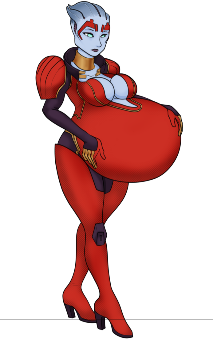 Pregnant Samara By Vorechan - Mass Effect Pregnant Hot Asari (692x1154)