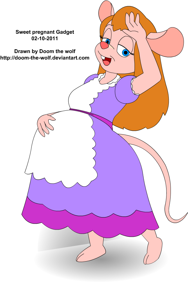 Sweet Pregnant Gadget By Doom The Wolf - Gadget Pregnant (846x967)
