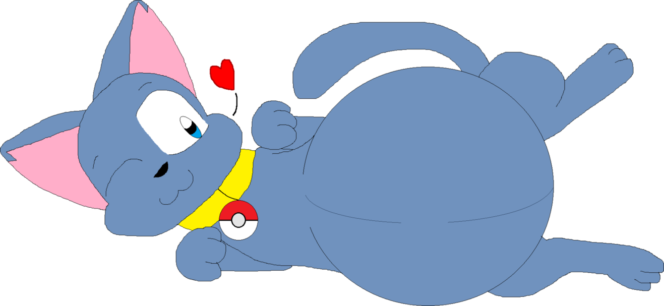 Me And My Belly By Bluecatriolu - Riolu (1317x607)