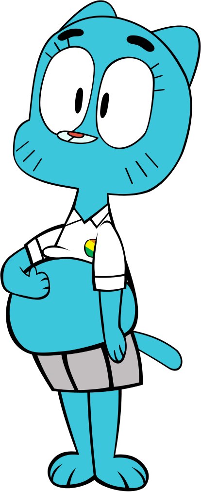 Nicole Even More Pregnant By Megarainbowdash2000 - Gumball In His Underwear (414x1012)
