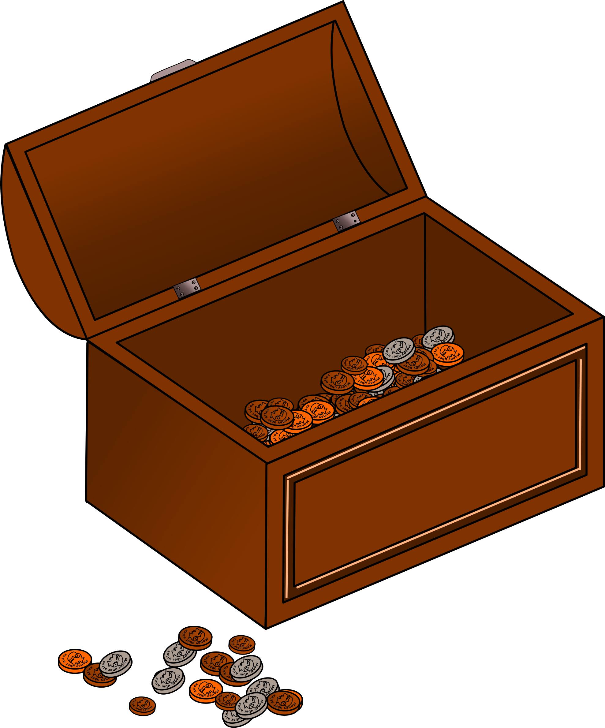 Big Image - Empty Treasure Box Vector (2008x2400)