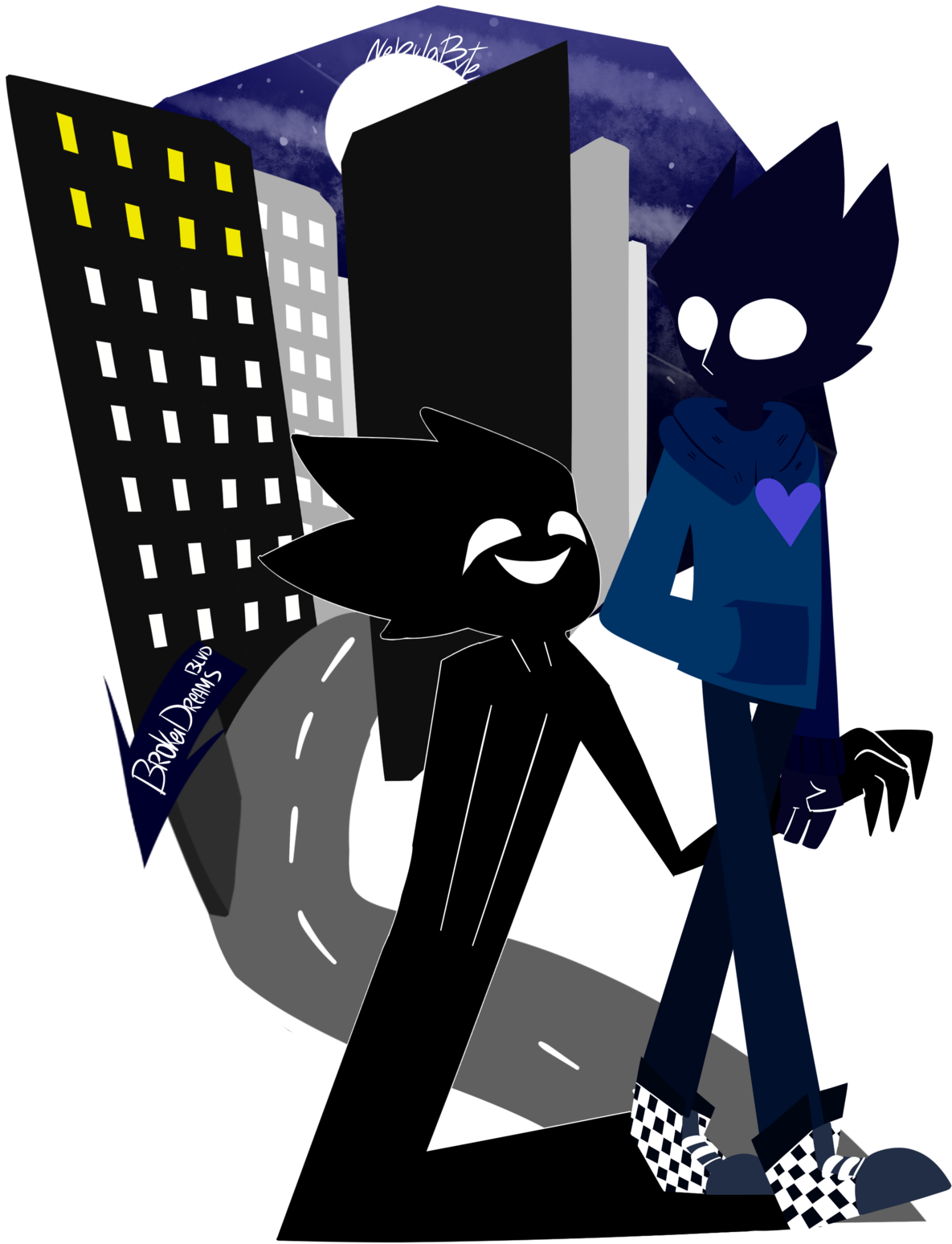 I Walk This Empty Street, On The Boulevard Of Broken - Cartoon (1280x1611)