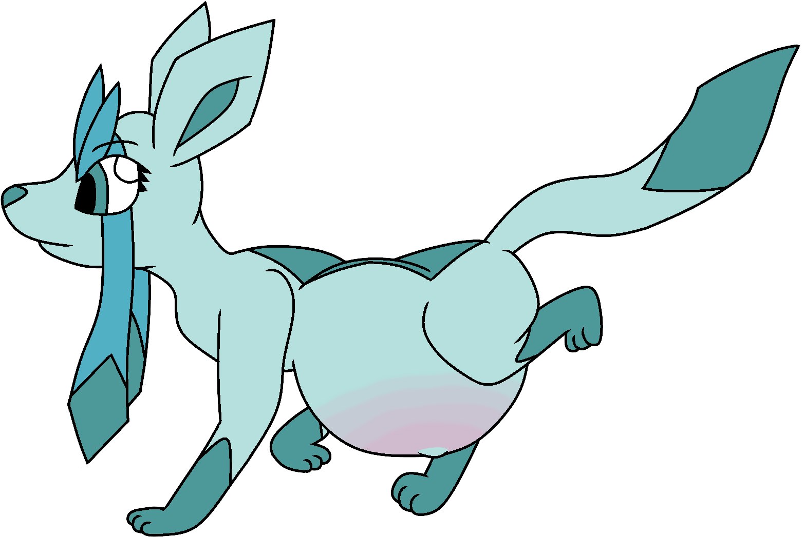 Pregnant Glaceon - Inflation (1622x1090)
