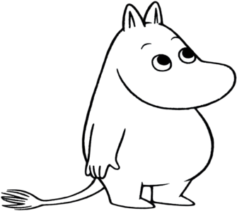 Moomin Little My Cartoon Coloring - Moomins Coloring (476x333)