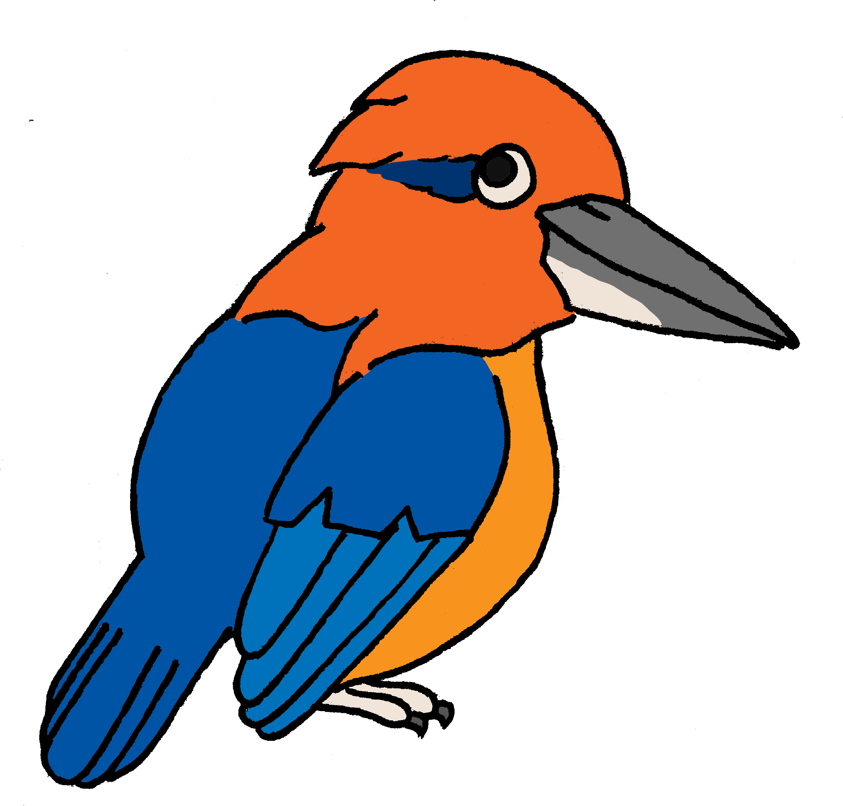 Cartoon Guam Kingfisher - Guam Kingfisher (3000x3000)