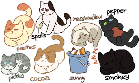 Campfire Smores Clip Art - Neko Atsume Cocoa And Marshmallow (500x291)