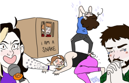 Just A Normal Day At The Grumpspace - Cartoon (500x334)