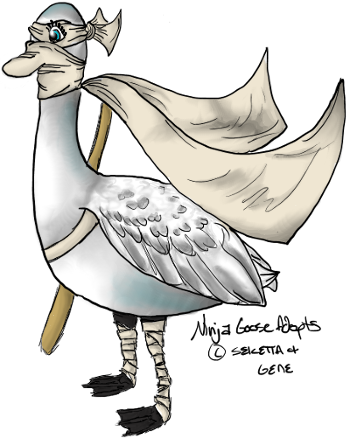Goose Owners And Their Flocks - Duck (350x438)