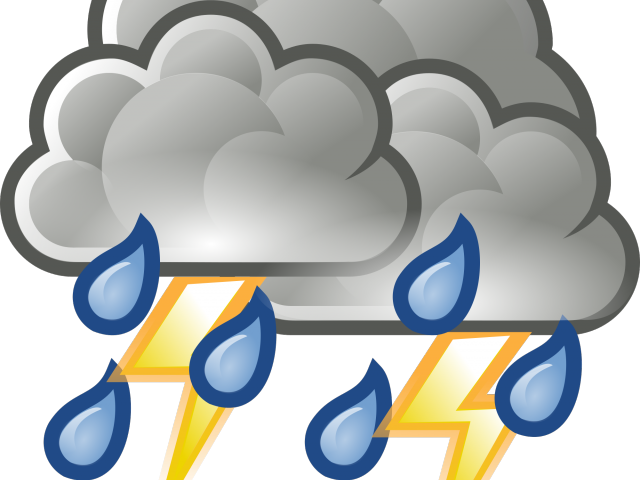Hurricane Clipart Thunderstorm - Cloud And Rain Clipart (640x480)