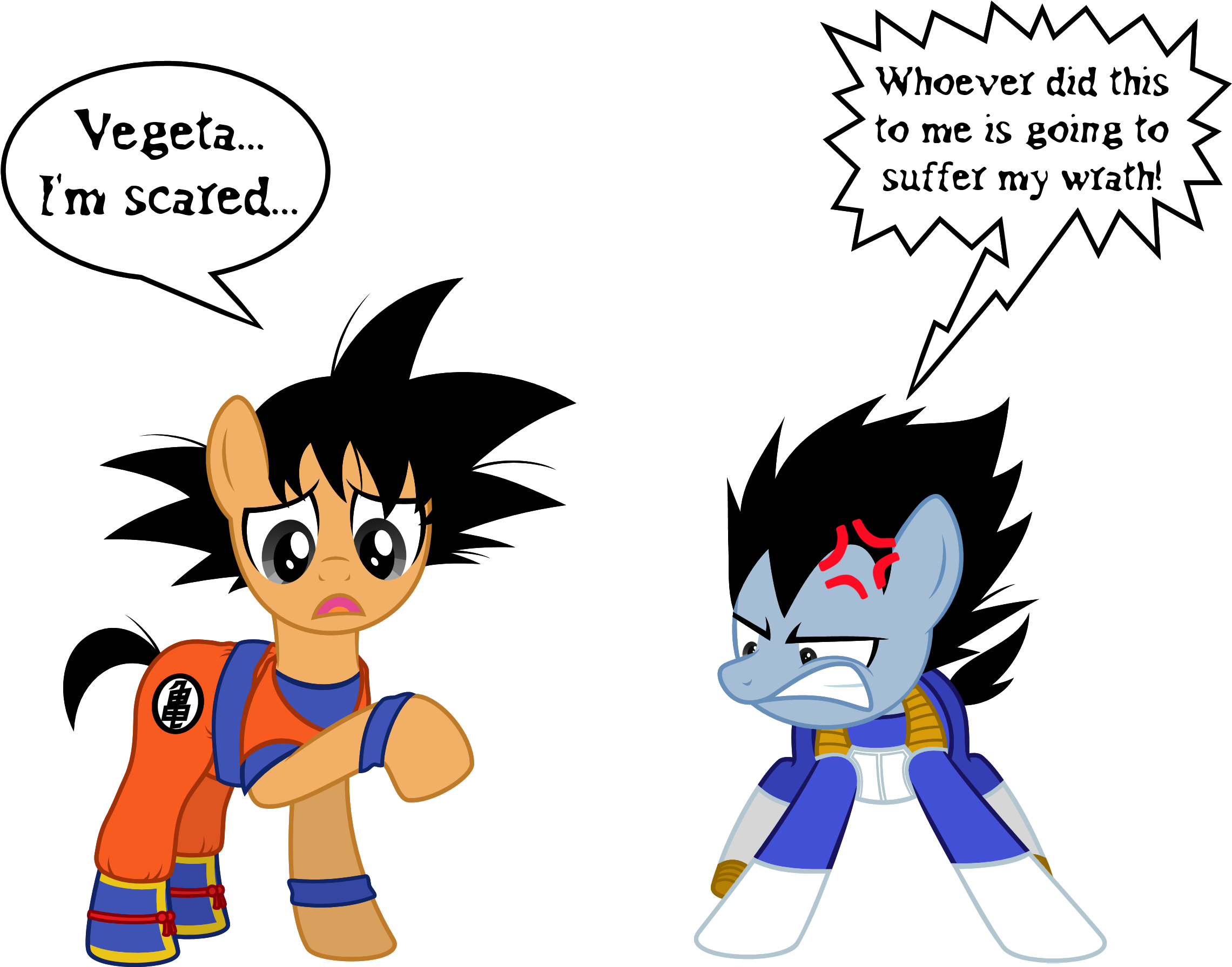 Vegeta Scare Of Worms (2464x1907)