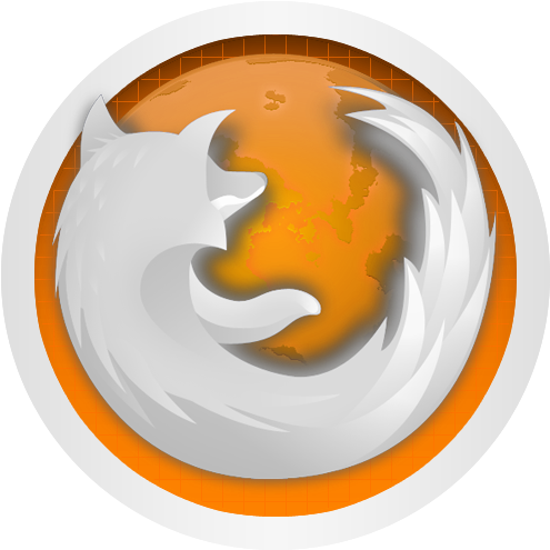 Firefox Orange White Icon By Thewintersounds - Orange Firefox (512x512)