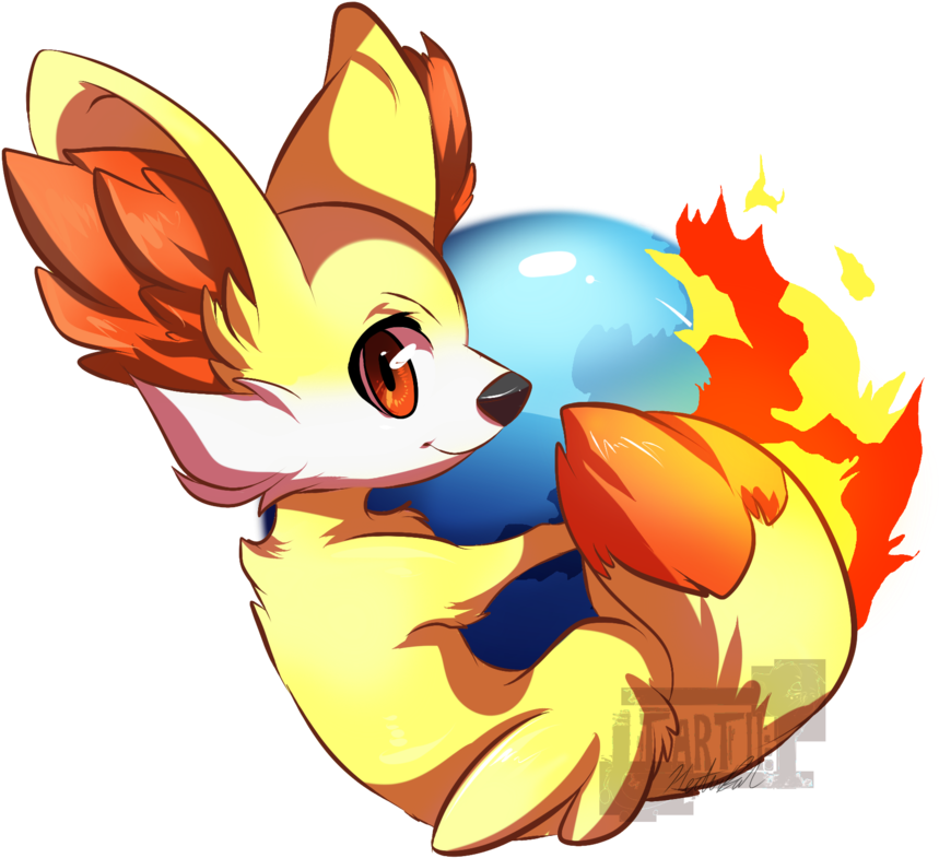 Firefox By Tartii - Firefox Pokemon (900x857)