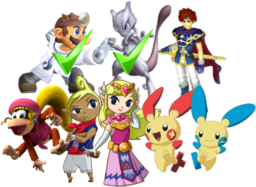 Lol At Roy - Super Smash Bros Brawl Cut Characters (500x371)