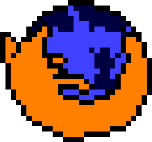 8-bit Firefox Icon By Lpugh - 8 Bit Pokeball Gif (640x640)