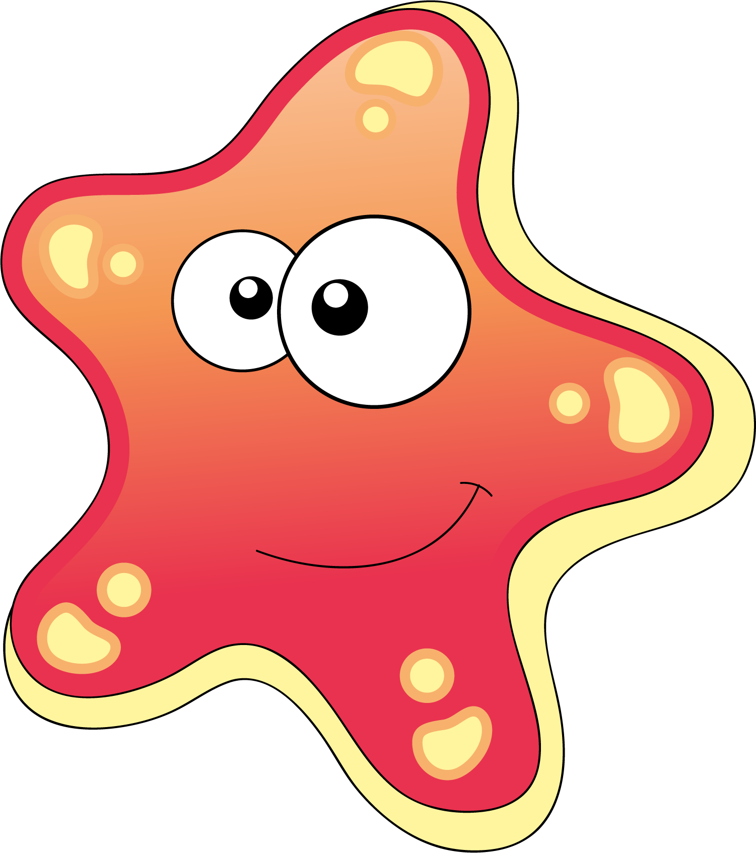 Cartoon Starfish Drawing Clip Art - Drawing (1501x1694)