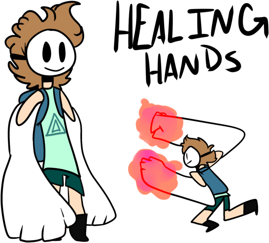 Healing Hands By Skylaritzz - Cartoon (979x816)