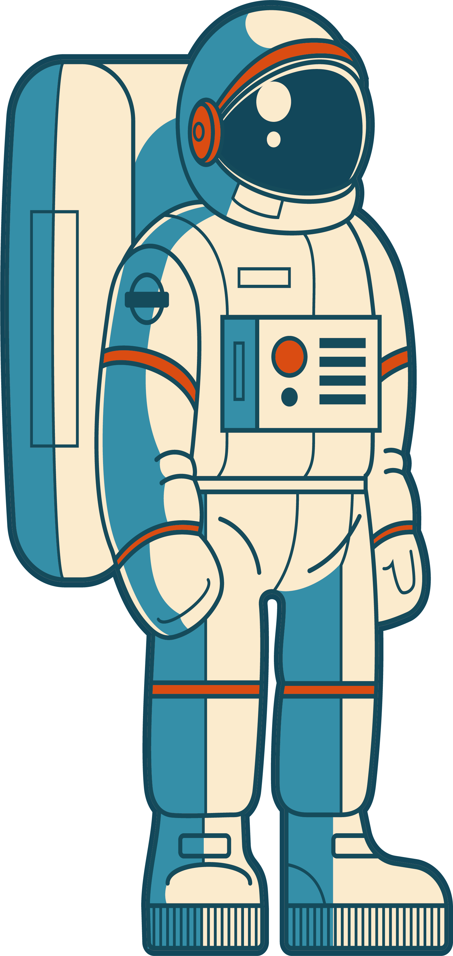 Astronaut Outer Space Clip Art - Astronautas De Cuerpo Completp (1543x3256)