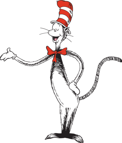 Cat In The Hat Clip Art - Cat In The Cat (409x479)