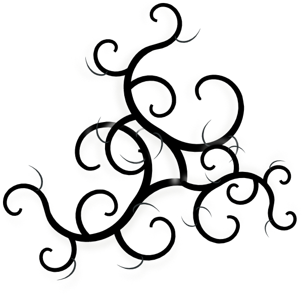 Design Clip Art Online - Black And White Swirls And Twirls (600x585)