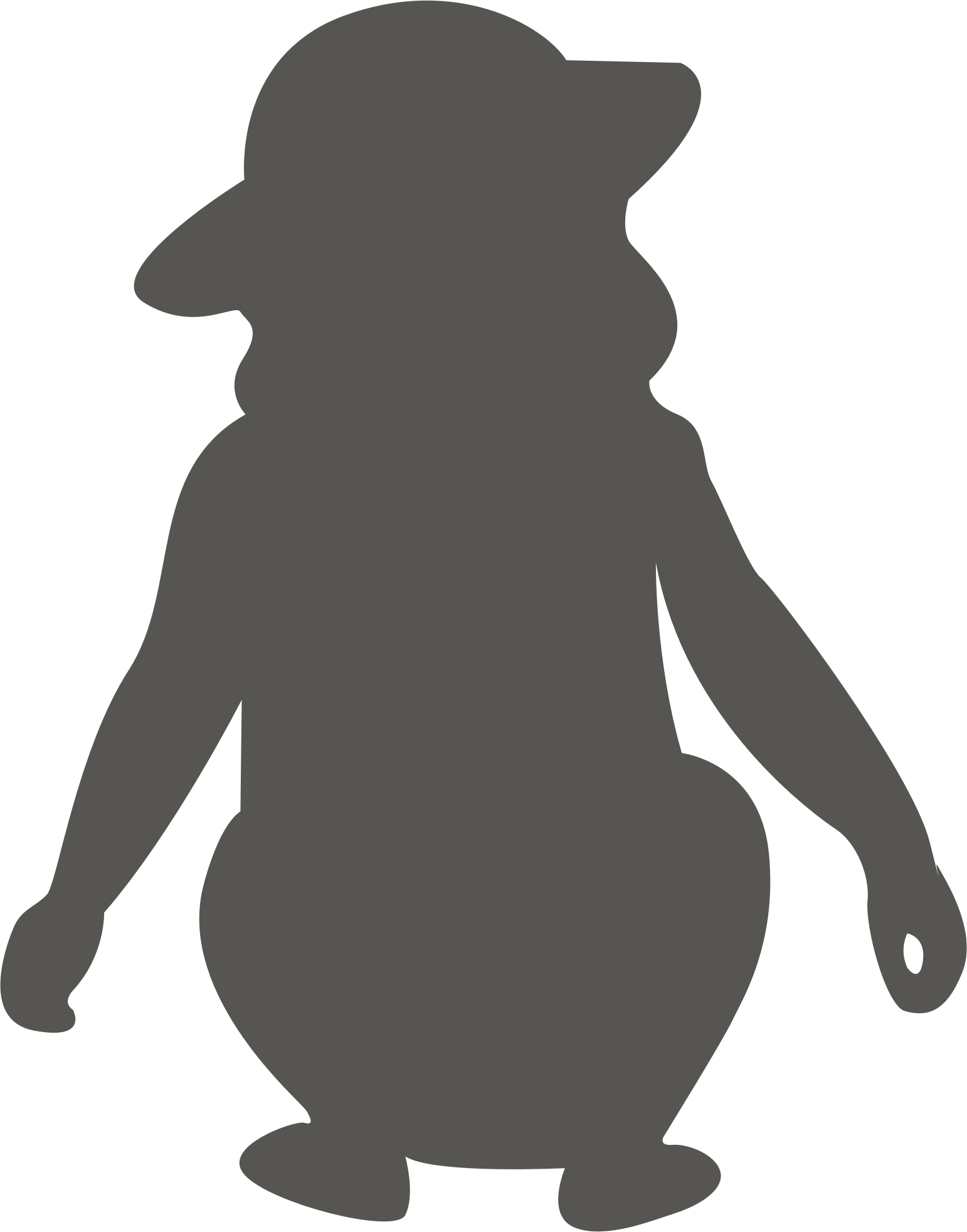 Big Image - Silueta Persona Agachada Png (1542x1966)
