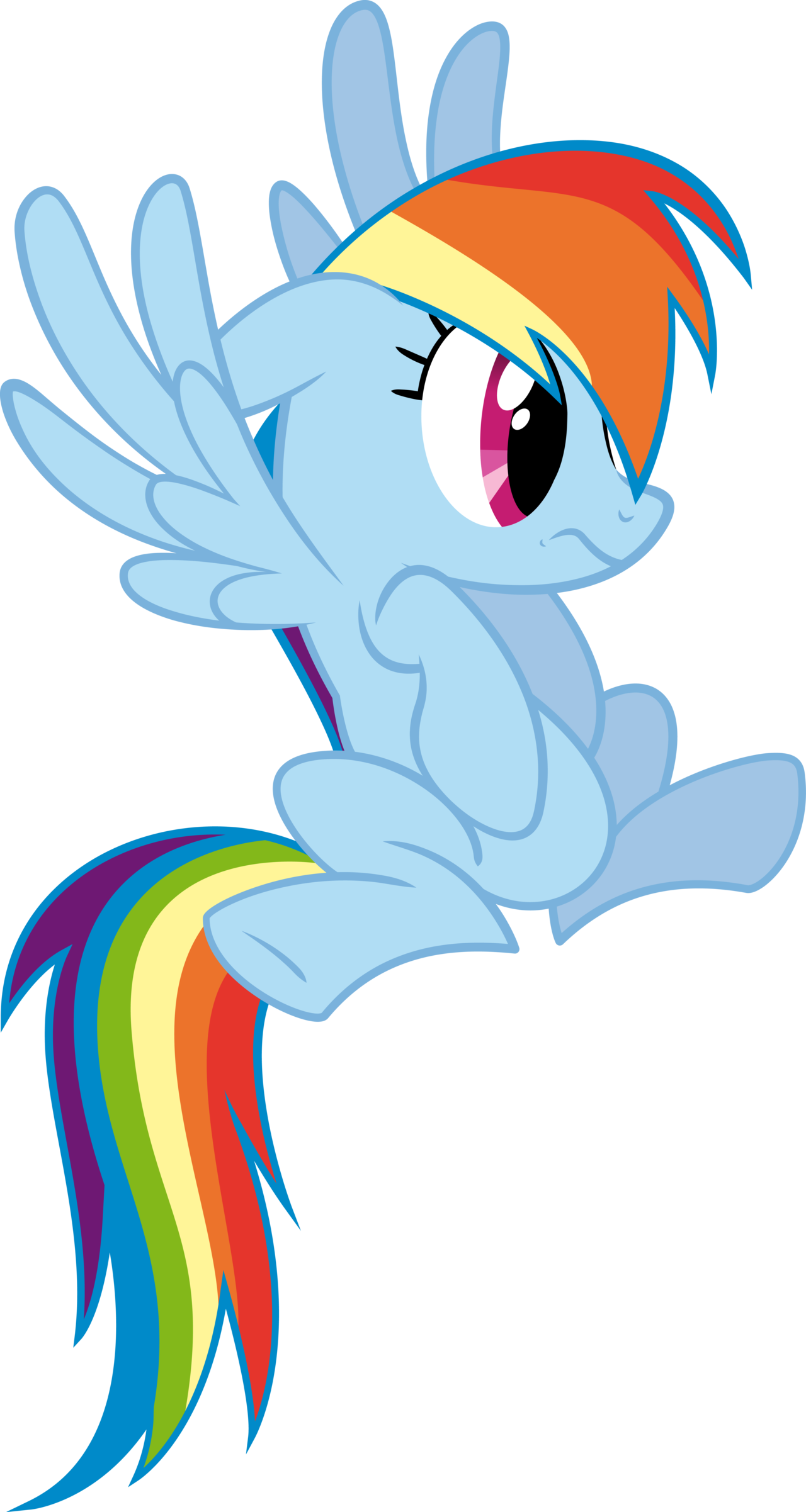 Shocked Rainbow Dash By Redpandapony Shocked Rainbow - Rainbow Dash Shocked Vector (1280x2403)