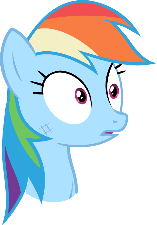 Rainbow Dash Shocked By Lockersnap - Rainbow Dash Surprised Face (500x719)