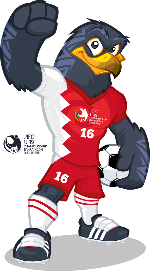 Bahrain 2016 Mascot Design - Sport Mascot Design (608x1098)